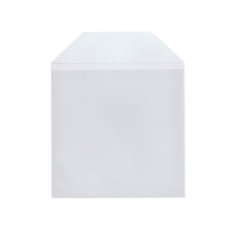 Maxtek 100 Pieces Clear Transparent CPP Plastic CD DVD Sleeves Envelope Holder, 100 Micron Thickness. - Image 1